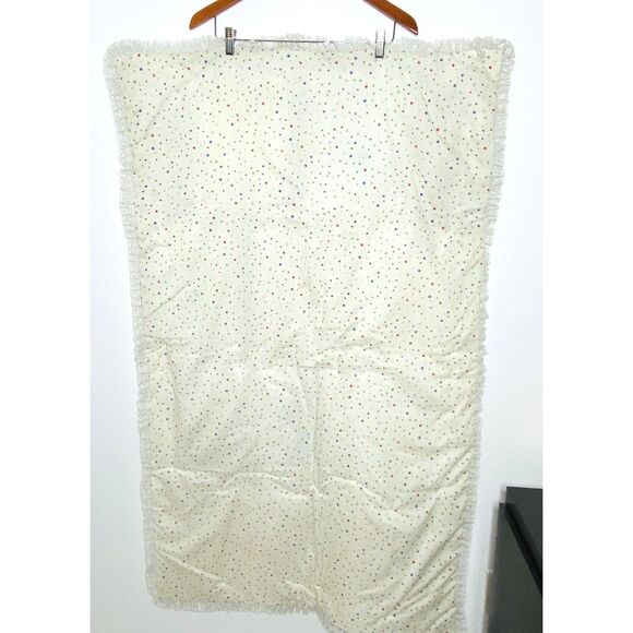 VTG Handmade Off White Care Bear Lace Quilt Blanket Double Sided Kids 29"x52" - Picture 6 of 9